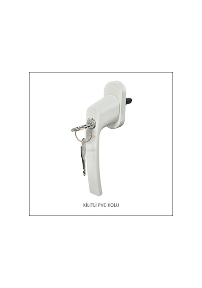 Pvc Doğrama Kolu, Alüminyum, Kilitli, Beyaz