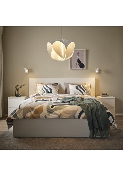 Ikea Bäcknate Sarkıt Lamba Abajur Başlığı, Beyaz, 50 Cm