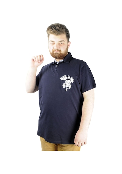 Mode Xl Erkek T Shirt Polo Skull 22304 Lacivert 001