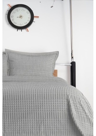 Merinos Modern Line 2 Parça Battaniye Seti - Gri Ebatlar