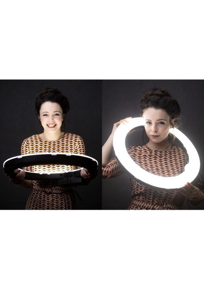 Ring Light 18inç Youtuber Tiktok Led Çantalı Ve Kumandalı 3 Telefon Tutucu Makyaj Işığı+2.1 M Tripod