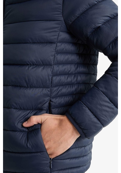 Defacto Su Geçirmez Slim Fit Dar Kesim Kapüşonlu Fermuarlı Şişme Mont N4661az25aunv175 Lacivert