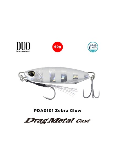 Duo Drag Metal Cast Jig 60gr. PDA0101 Zebra Glow