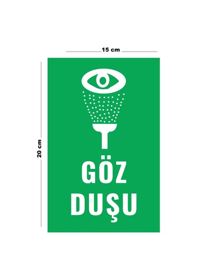 Lucena Metal Göz Duşu 15 Cm X 20 Cm Uyarı Levhası Yönlendirme Tabelası