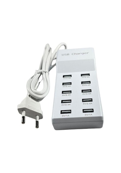 10 Port Çoklu Usb Şarj Devresi 1 Adet