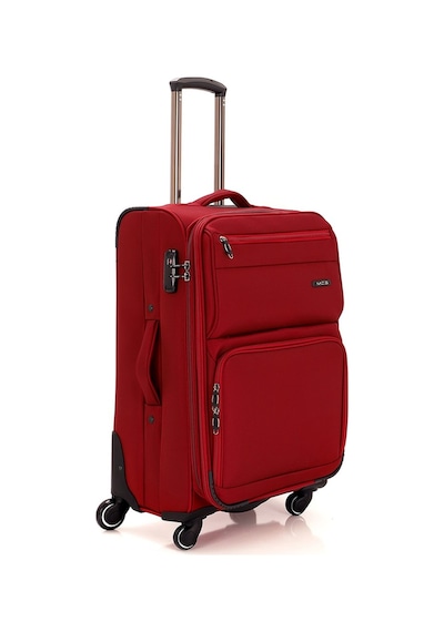 Mçs Lüx Kumaş Valiz Seti V117 Bordo