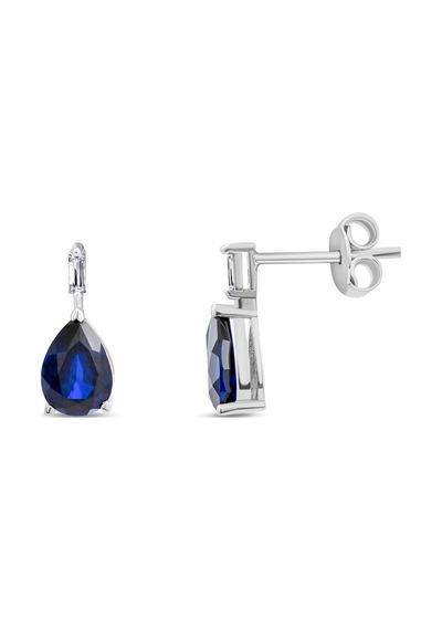 1.80 Karat Safir Pırlanta Küpe - Hrd Sertifikalı 92478387