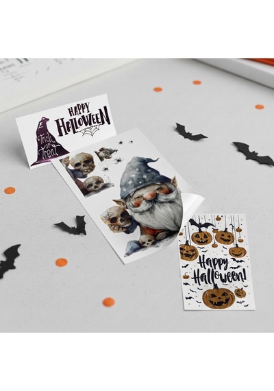 Özel Üretim Salon Aksesuarı Parti Dekoru Dekoratif Ürün Happy Halloween Temalı Duvar Stickerı Çok Renkli