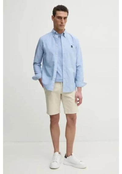 Tommy Hilfiger Herıtage Oxford Imd Rf Shırt Erkek Mavi Gömlek - Mw0mw39235