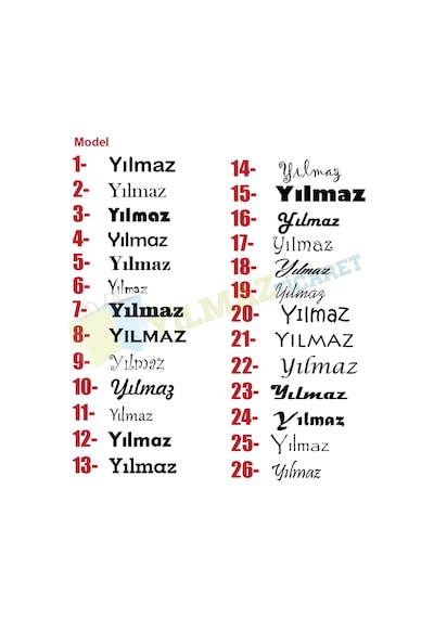 Kişiye Özel Isim Yazı Oto Sticker Motosiklet Araba Etiket 2 Adet
