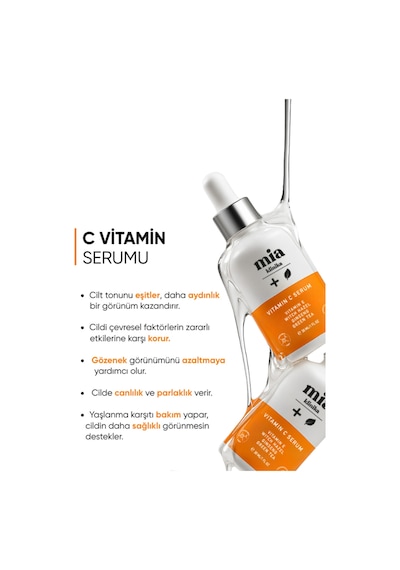 Mia Klinika Cilt Aydınlatıcı Vitamin C Serum 30 ML