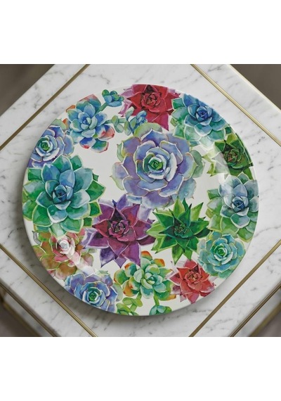 Lucky Art Vivace Melamin Yuvarlak Tepsi 46 Cm Dıo30030 Çok Renkli