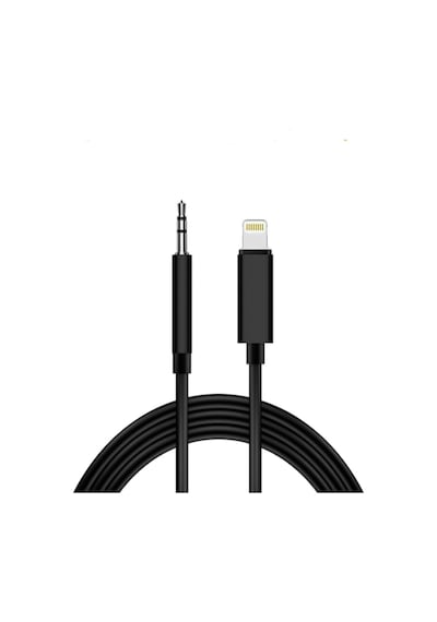 Lightning To 3.5mm Aux Ses Kablosu 1 metre Çevirici Dönüştürücü - Siyah
