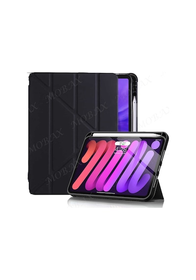 Apple Uyumlu iPad Air 11inç M2 2024 Kılıf Kalem Şarj Bölmeli Case A2902 A2903 A2904