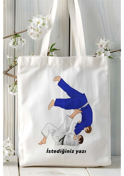 Art Hediye Judo Baskılı Bez Çanta Kişiye Özel Model 9 Çok Renkli