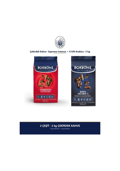 Caffe Borbone Intenso Ve Arabica 2 Kg Çekirdek Kahve - İkili Avantaj Paketi