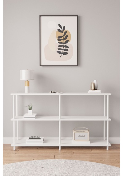 Çevir Kur Beyaz Bd 150 Cm Raflı Konsol 150 75 29 Cm Beyaz