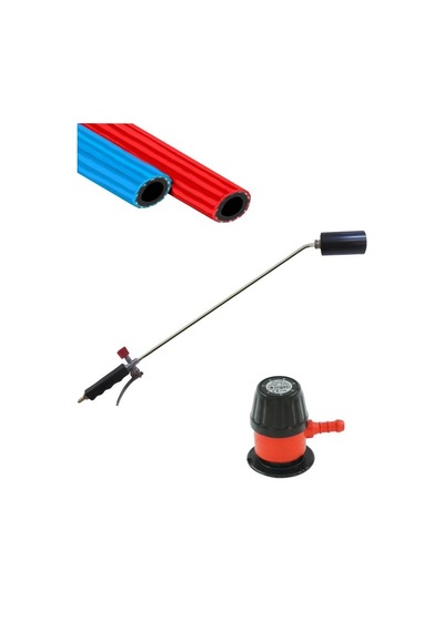 Tetikli Pürmüz 75 Cm + Lpg Dedantör +hava Hortumu 8 Mm 5metre Kırmızı