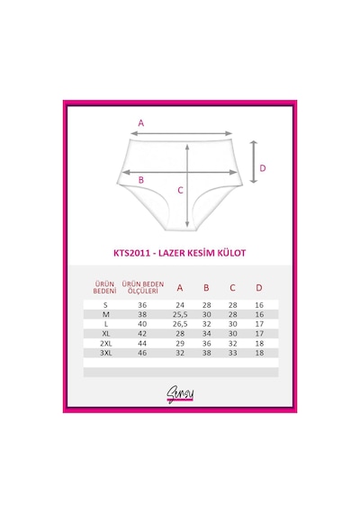 Sensu Kadın Yüksek Bel Lazer Kesim Külot 3'lü Kts2011 Lacivert 3-lacivert