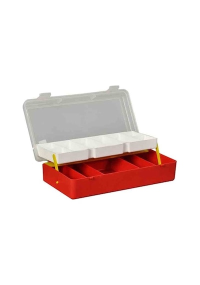 Powerex Şeffaf Kapaklı Raflı Balıkçı Malzeme Organizer