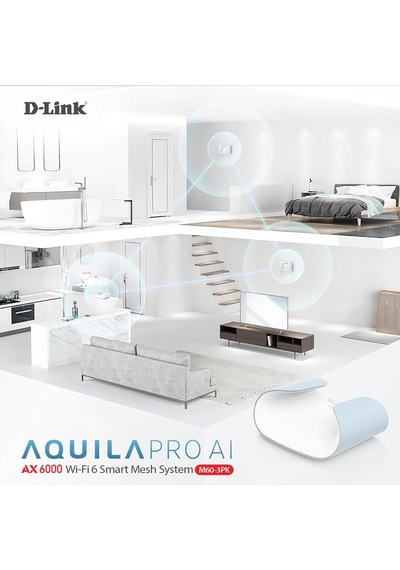 D-Link M60 Aquila Pro Aı AX6000 Wi-fi 6 Smart Mesh Router