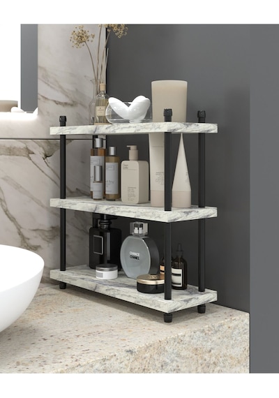 İnci Makyaj Ve Banyo Organizeri Düzenleyici,40 Cm Mermer Desen Frezya