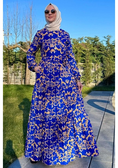 Rabia Şamlı Hürrem Elbise Saks Normal