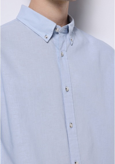 Colin's Colins Regular Fit Shirt Neck Düz Erkek Mavi Uzun Kol Gömlek Cl1074489 Q1.v1 Lbl Açık Mavi