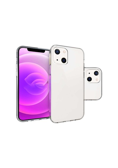 Apple Uyumlu iPhone 15 Kılıf Zore Süper Silikon Kapak Renksiz
