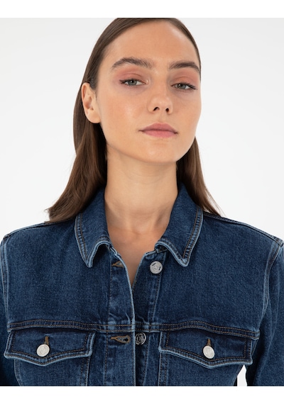 Pierre Cardin Kadın Mavi Tulum Jean 50293814-vr036