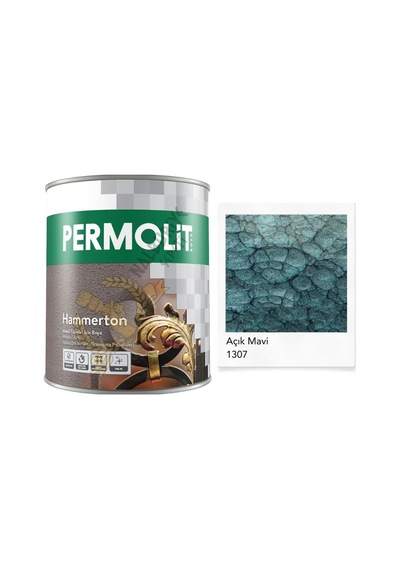 Permolit Hammerton Dekoratif Metal Boyası Açık Mavi 0.65 Lt.