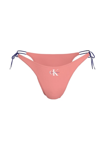 Calvin Klein Kadın Yandan Bağlamalı Logo Detaylı Pembe Bikini Altı-13581 Pembe