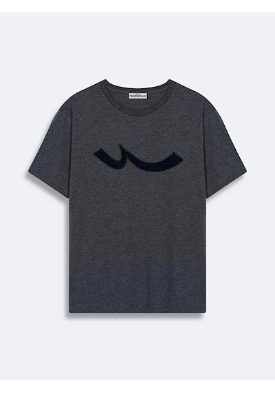 Ltb Jamabe Antrasit Erkek Sıfır Yaka Kısa Kol T-shirt 1225841866089218 Gri Koyu