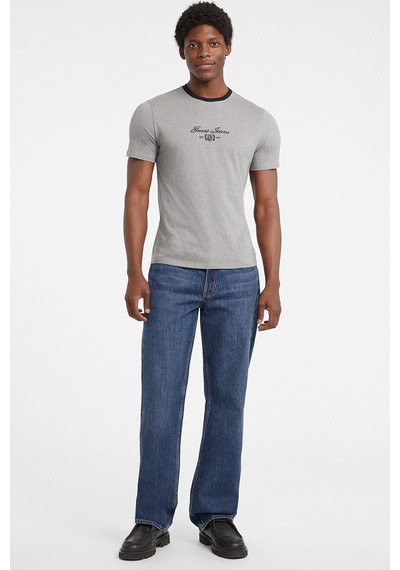 Guess Jeans Erkek Slim Fit Tişört M5bı33kctx1 Koyu Gri