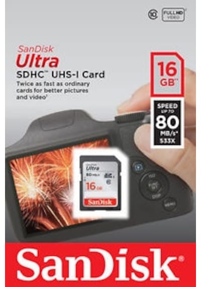Sandisk  16Gb Sd Kart  80 Mbs