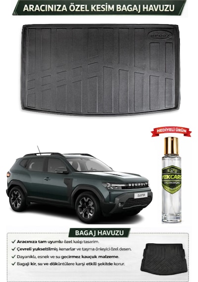 Renault Duster 4x4 2025 Model Araca Özel Esnek Bagaj Havuzu + Hediyeli