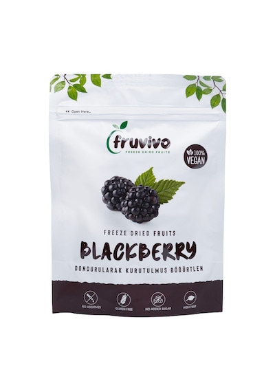 Fruvivo 3'lü Freeze Dry Paket - İncir + Çilek + Böğürtlen - Dondurularak Kurutulmuş Meyve Cipsi Şeker İlavesiz %100 Doğal Vegan 65 G