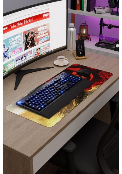 Gears Of War Kaymaz Dikişli Kauçuk Oyuncu Mousepad V1 - 70x30 Xl Gaming Mouse Pad Fare Altlığı