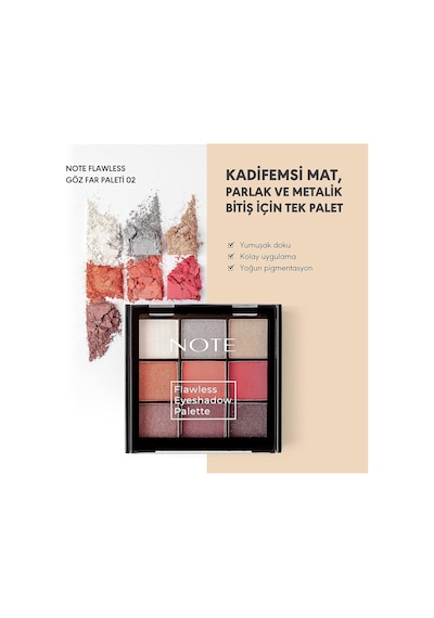 Cosmetics Flawless Eyeshadow 02 Göz Far Paleti Diğer