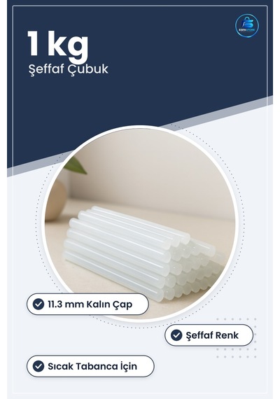 Silikon Çubuğu 11.3 Mm 1 Kg Sıcak Tabanca İçin Şeffaf Yapıştırıcı