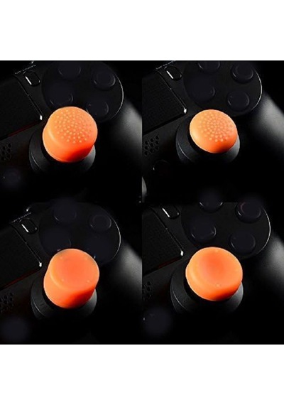 Ps4-ps5 Uyumlu 8in1 Analog Koruyucu Ve Yükseltici Pad Turuncu