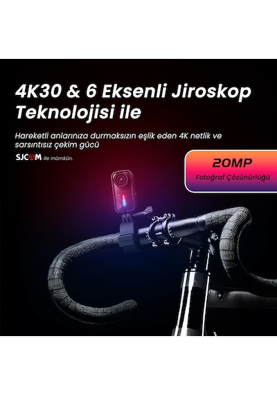 Sjcam C110+ 4k F1.8 20mp 170 Ip65 Mini Aksiyon Kamerası Siyah
