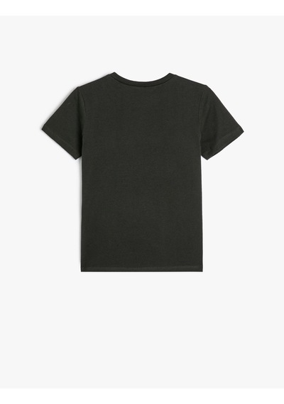 Koton Brooklyn Baskılı Kısa Kollu Bisiklet Yaka Tişört Lacivert 4skb10438tk Lacivert