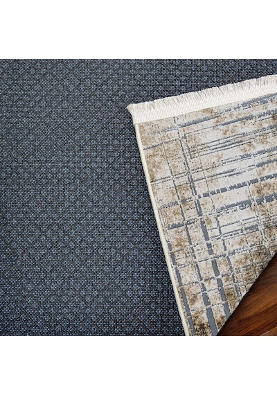 Bespoky Artex 5852a Geometrik Desenli Salon Halısı Dijital Baskı Gri - Antrasit Gri - Artemıs Artex-5852b