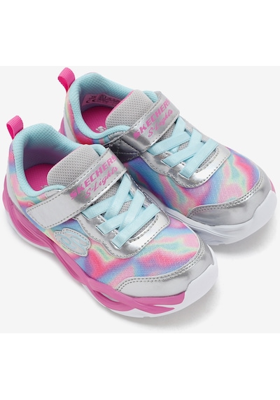 Skechers Twisty Glow - Sorbet Swirl Küçük Kız Çocuk Gri Spor Ayakkabı 303716n Smlt Gri