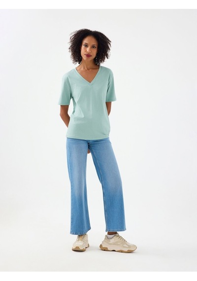 Regular Fit Kadın Tshirt K.kol Mint Yeşili