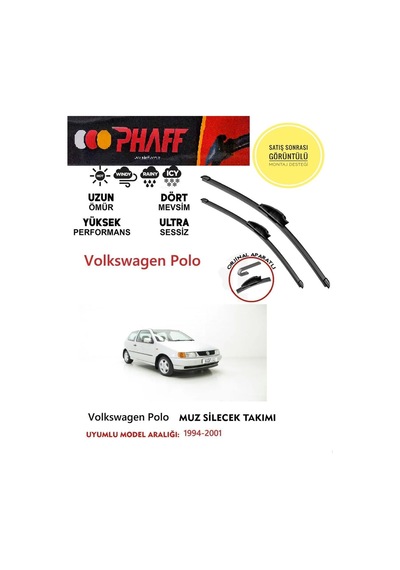 Volkswagen Polo Muz Silgeç Sileceği Takımı 2001 Model Araca Özel Aparat