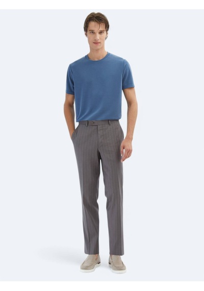 Kip İndigo Düz Bisiklet Yaka T-shirt Indigo