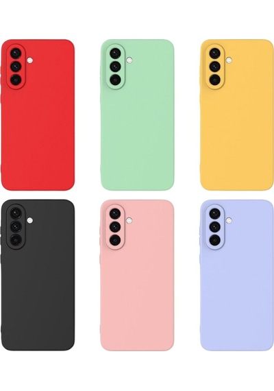 Samsung Galaxy A06 Uyumlu Silikon Kılıf - Pastel Renk Tonu Kamera Korumalı Esnek Kapak - Gri