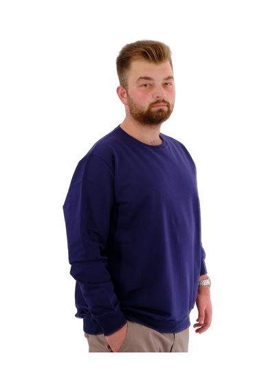 Mode Xl Büyük Beden Erkek Bisiklet Yaka Basic Sweatshirt U24174 İndigo İndigo Mode Xl Büyük Beden Erkek Bisiklet Yaka Basic Sweatshirt U24174 İndigo İndigo